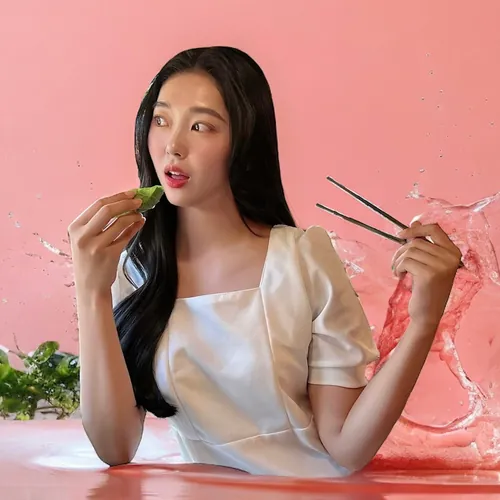 쩬이 Jenny is eating