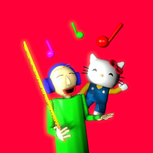 Hello Kitty & The Baldi's Basics Fan